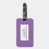 Frau Gepäckmarke - lila Gepäckanhänger (Rückseite vertikal)
