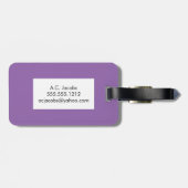Frau Gepäckmarke - lila Gepäckanhänger (Rückseite horizontal)