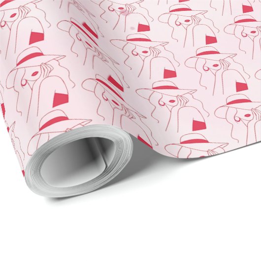 Frau Geschenkpapier (Rolleneckpunkt)