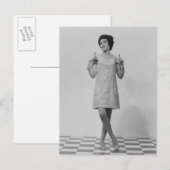 Frau gestikulierend postkarte (Vorne/Hinten)