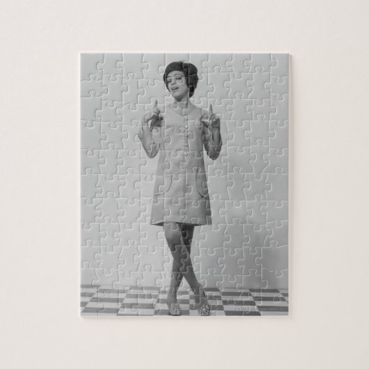 Frau gestikulierend puzzle (Vertikal)