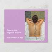 Frau Getting Stone Massage Postkarte (Vorderseite)