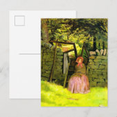Frau Gewartet (von John Everett Millais) Ankündigungspostkarte (Vorne/Hinten)