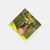 Frau Gewartet (von John Everett Millais) Serviette (Ecke)