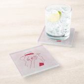 Frau Glasuntersetzer (Schrägansicht)