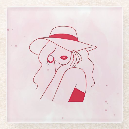 Frau Glasuntersetzer (Vorderseite)