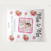 Frau Glitzer Brautparty Foto Hintergrund Wandteppich (Vorderseite (Horizontal))