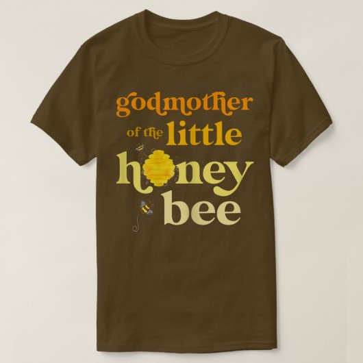 Frau Godmutter von Little Honey Bee Birthday Gend T-Shirt (Design vorne)
