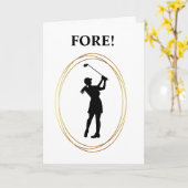 Frau Golfer Funny Geburtstagskarte Karte (Gelbe Blume)