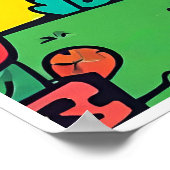 Frau Golfer - Golfer Art Print Poster (Ecke)