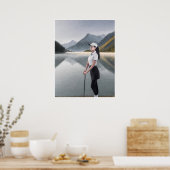 Frau Golfer - Golfer - Golf Art Print Poster (Küche)