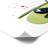 Frau Golfer - Golfer - Golf Art Print Poster (Ecke)