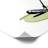 Frau Golfer - Golfer - Golf Art Print Poster (Ecke)