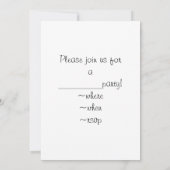 Frau Golfer - Golfzeichen Einladung (Rückseite)