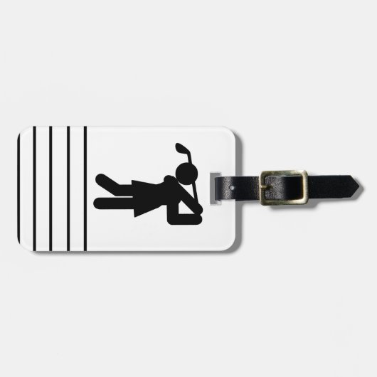 Frau Golfer - Golfzeichen Gepäckanhänger (Vorderseite horizontal)