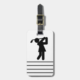 Frau Golfer - Golfzeichen Gepäckanhänger