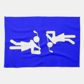Frau Golfer - Golfzeichen Geschirrtuch (Horizontal)