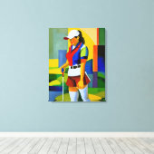Frau Golfer - Leinwand Art Print (Insitu (Holzboden))