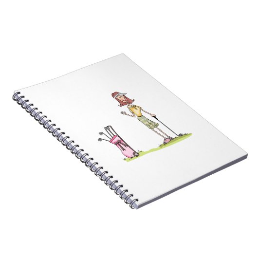 Frau Golfer Notizblock (Rechte Seite)