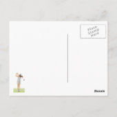 Frau Golfer Postkarte (Rückseite)