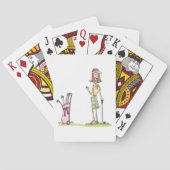 Frau Golfer Spielkarten (Rückseite)