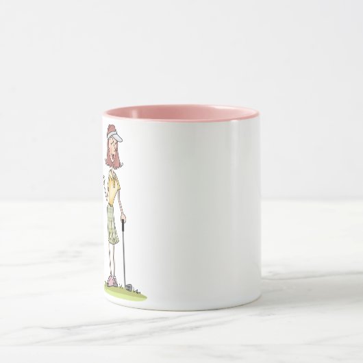 Frau Golfer Tasse (Zentrum)