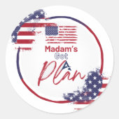 Frau Got die Wahlen Runder Aufkleber (Vorderseite)