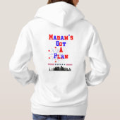 Frau Got eine amerikanische Flaggendame Hoodie (Rückseite)