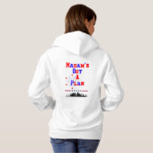 Frau Got eine amerikanische Flaggendame Hoodie (Schwarz voll)