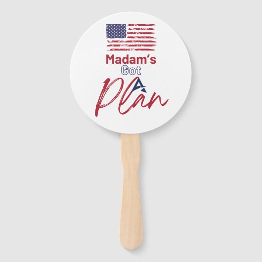 Frau Got einen Plan der amerikanischen Flagge Fächer (Vorderseite)