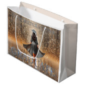 Frau Graduate Herzlichen Glückwunsch Große Geschenktüte (Vorderseite Schrägansicht)