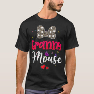Frau Granny Maus T-Shirt Granny Maus Leopard Herz