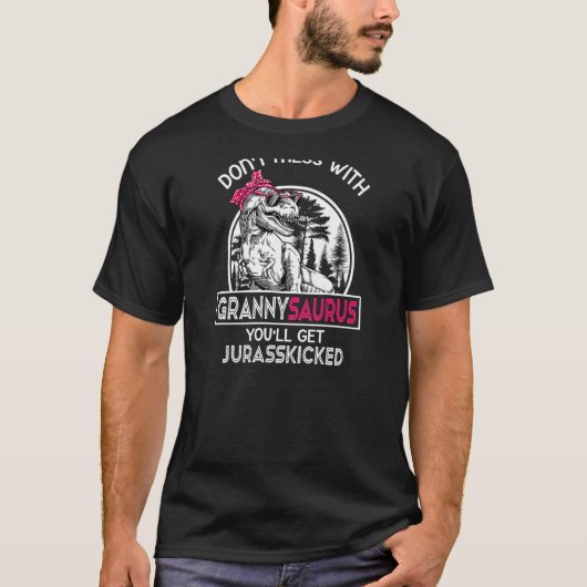 Frau Granny Saurus Muttertag Rex Dinosaurier T-Shirt (Vorderseite)