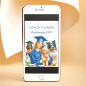 Frau Gratulation Veterinär mit Hunden Karte