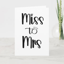Frau Gratulatory Wedding Verlobung Karte
