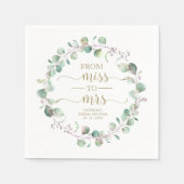 Frau Greenery Eucalyptus Brautparty Napk Serviette (Vorderseite)