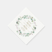 Frau Greenery Eucalyptus Brautparty Napk Serviette (Ecke)