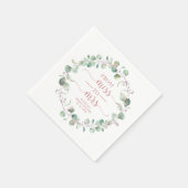 Frau Greenery Eucalyptus Brautparty Serviette (Ecke)
