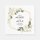 Frau Greenery Geometric Brautparty Napki Serviette (Vorderseite)