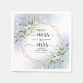 Frau Greenery Geometric Brautparty Napki Serviette (Vorderseite)