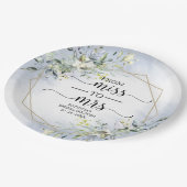 Frau Greenery Geometric Brautparty Paper Pappteller (Schrägansicht)