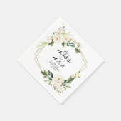 Frau Greenery Geometric Brautparty Serviette (Ecke)