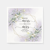 Frau Greenery Geometric Brautparty Serviette (Vorderseite)