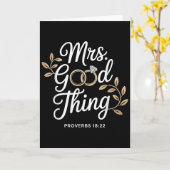 Frau Gute Sache Christliche Sprüche Christliches P Karte (Gelbe Blume)