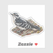 Frau Hairy Woodpecker Sticker (Blatt)