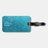 Frau Hälfte von Herrn und Frau Set blauer Gepäckanhänger (Rückseite horizontal)