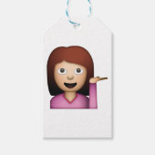 Frau Handgesture - Emoji Geschenkanhänger (Vorderseite)