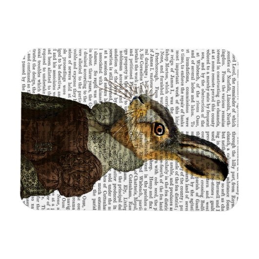 Frau Hare Portrait Magnet (Horizontal)
