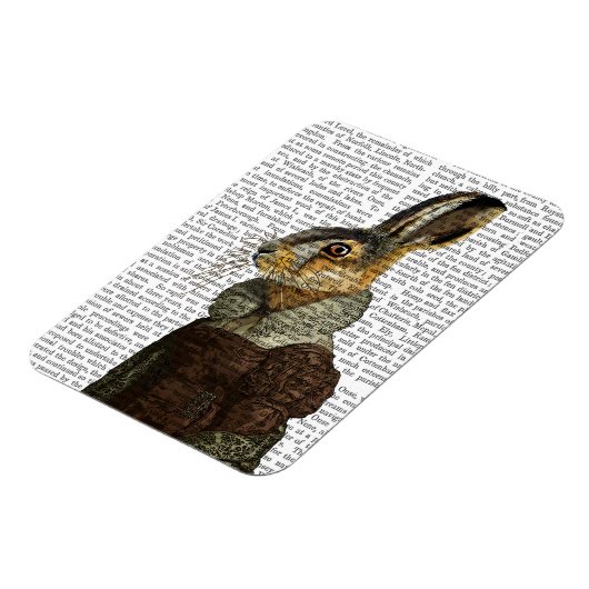 Frau Hare Portrait Magnet (Linke Seite)