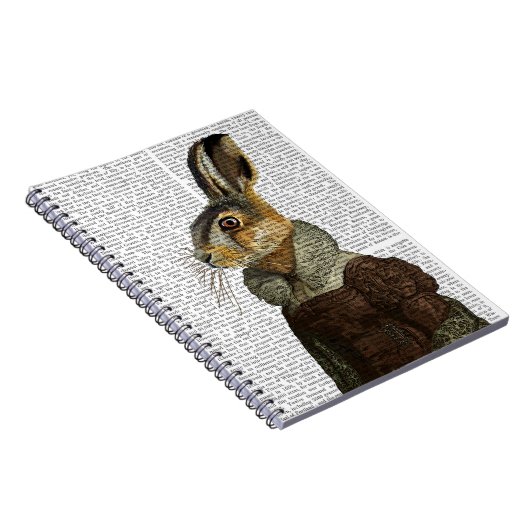 Frau Hare Portrait Notizblock (Rechte Seite)